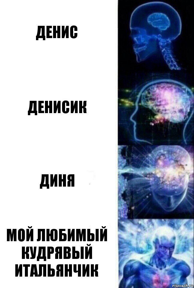 Денис Денисик Диня Мой любимый Кудрявый итальянчик, Комикс  Сверхразум