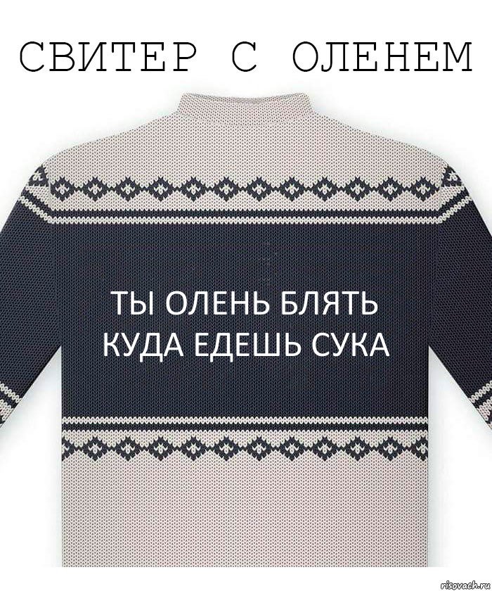 ты олень блять куда едешь сука