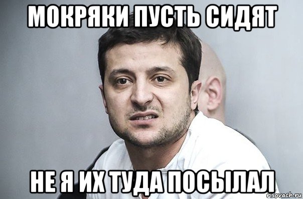 мокряки пусть сидят не я их туда посылал, Мем Зеленский