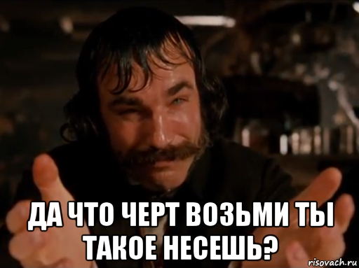  да что черт возьми ты такое несешь?