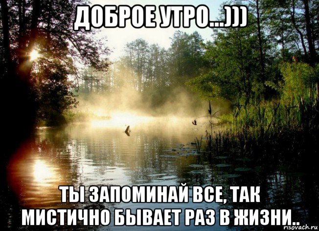 доброе утро...))) ты запоминай все, так мистично бывает раз в жизни..