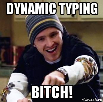 dynamic typing bitch!