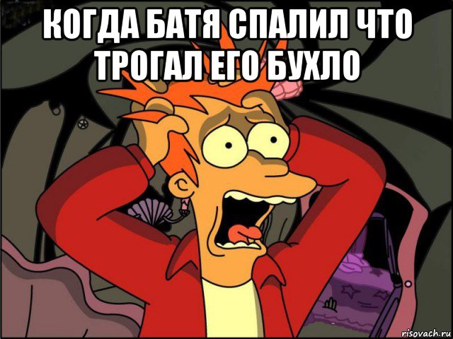 когда батя спалил что трогал его бухло , Мем Фрай в панике