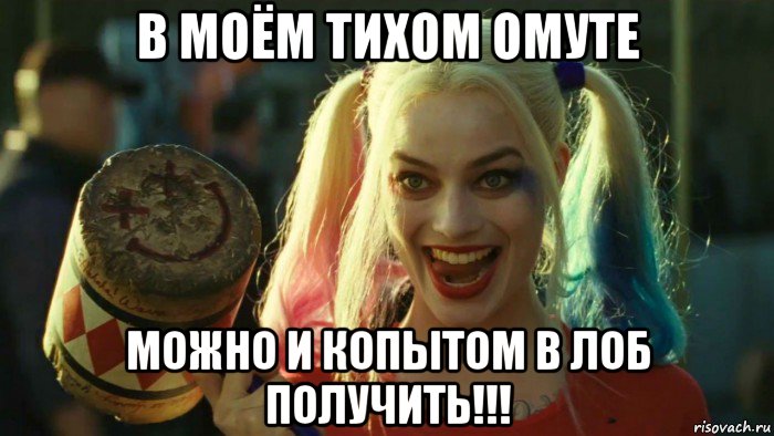 в моём тихом омуте можно и копытом в лоб получить!!!