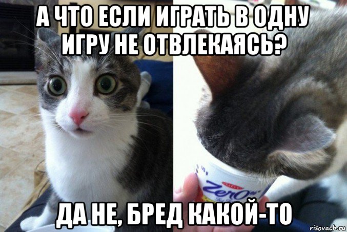 а что если играть в одну игру не отвлекаясь? да не, бред какой-то