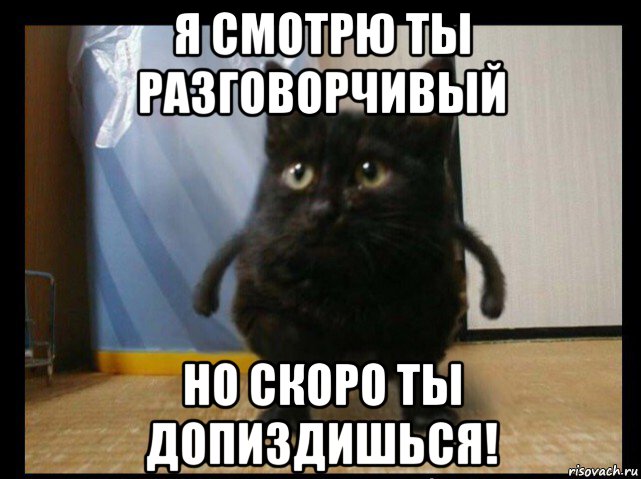я смотрю ты разговорчивый но скоро ты допиздишься!