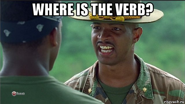 where is the verb? , Мем Майор Пейн