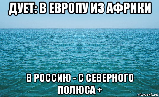 дует: в европу из африки в россию - с северного полюса +, Мем Море