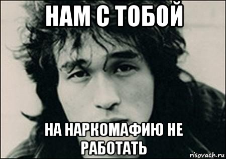 нам с тобой на наркомафию не работать