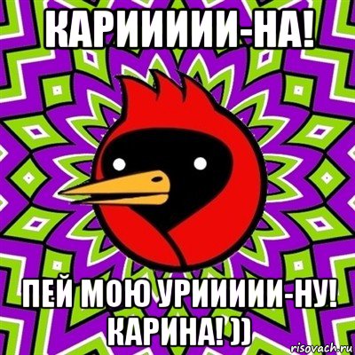 кариииии-на! пей мою уриииии-ну! карина! )), Мем Омская птица