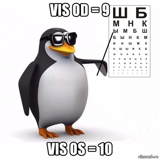 vis od = 9 vis os = 10