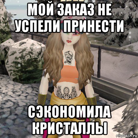 мой заказ не успели принести сэкономила кристаллы
