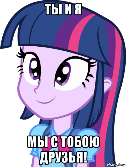 ты и я мы с тобою друзья!, Мем Твайлайт Спаркл человек