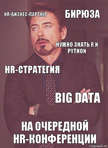 HR-бизнес-партнёр HR-стратегия нужно знать R и Python  На очередной HR-конференции BIG DATA Бирюза