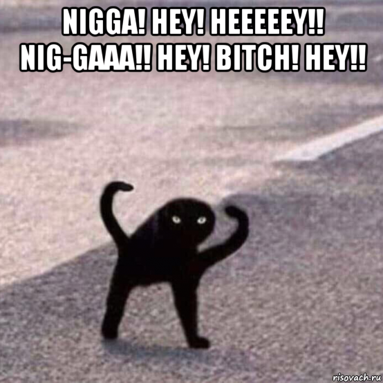 nigga! hey! heeeeey!! nig-gaaa!! hey! bitch! hey!! 