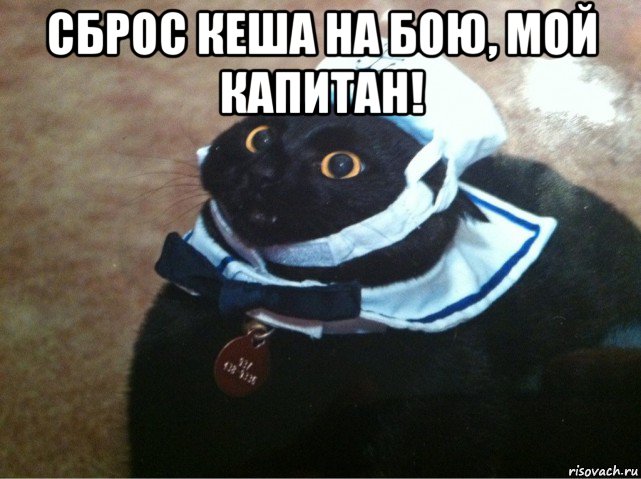 сброс кеша на бою, мой капитан! 