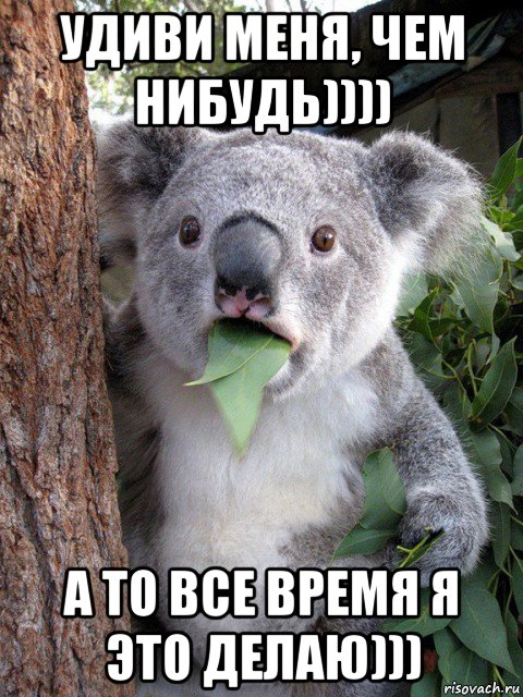 удиви меня, чем нибудь)))) а то все время я это делаю)))