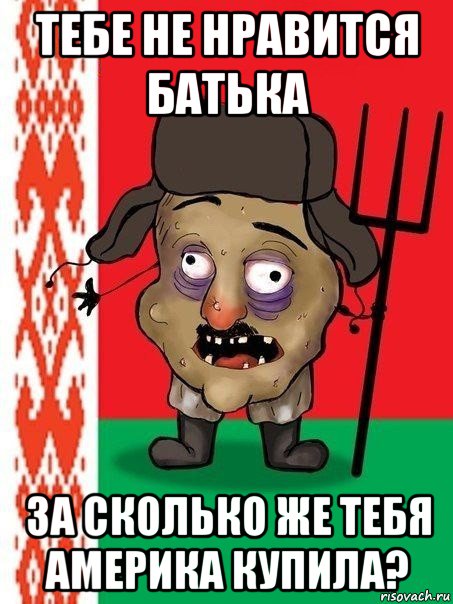 тебе не нравится батька за сколько же тебя америка купила?, Мем Ватник белорусский