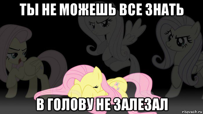 ты не можешь все знать в голову не залезал