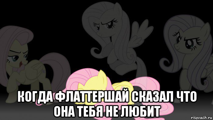  когда флаттершай сказал что она тебя не любит