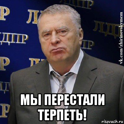  мы перестали терпеть!, Мем Хватит это терпеть (Жириновский)