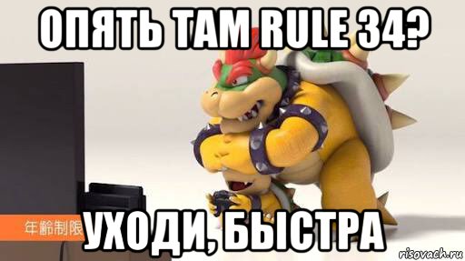 опять там rule 34? уходи, быстра, Мем Ни сматри боузер