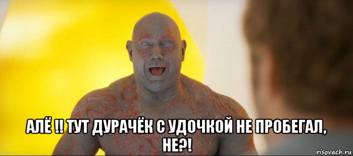  алё !! тут дурачёк с удочкой не пробегал, не?!
