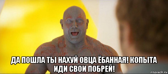  да пошла ты нахуй овца ёбанная! копыта иди свои побрей!