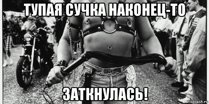 тупая сучка наконец-то заткнулась!