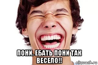  пони. ебать пони так весело!!, Мем Смех