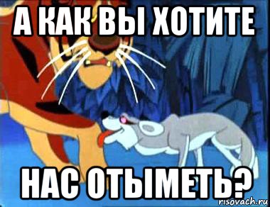 а как вы хотите нас отыметь?