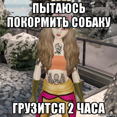 пытаюсь покормить собаку грузится 2 часа
