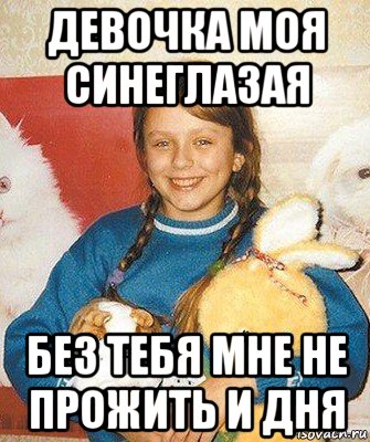 девочка моя синеглазая без тебя мне не прожить и дня