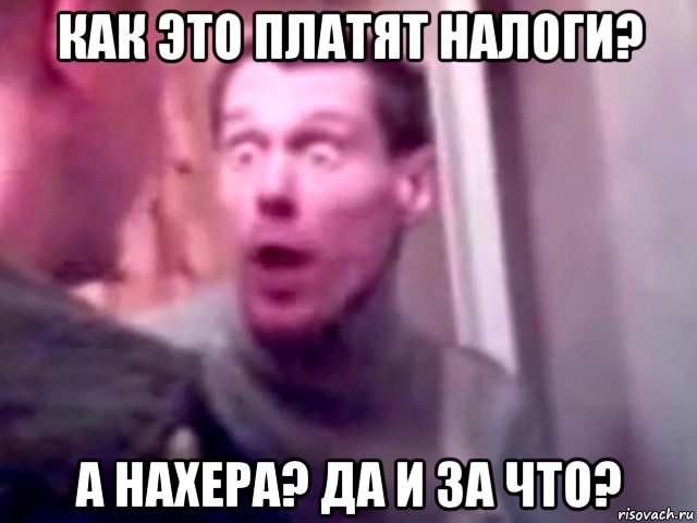 как это платят налоги? а нахера? да и за что?