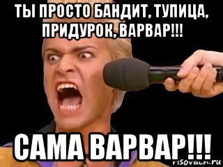 ты просто бандит, тупица, придурок, варвар!!! сама варвар!!!, Мем Адвокат