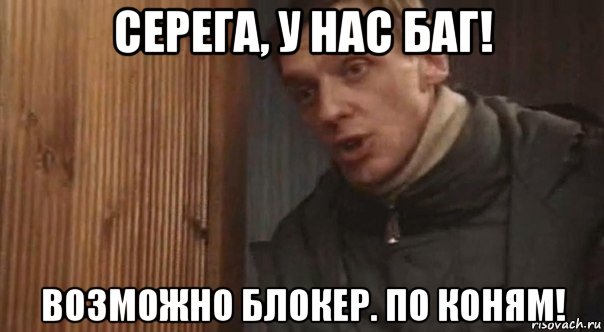 серега, у нас баг! возможно блокер. по коням!