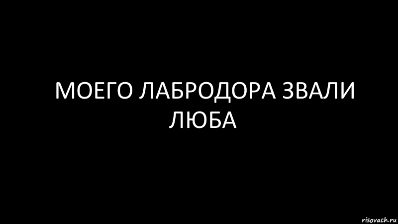 моего лабродора звали люба, Комикс Черный фон