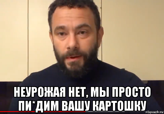  неурожая нет, мы просто пи*дим вашу картошку, Мем Дубинский