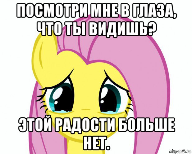 посмотри мне в глаза, что ты видишь? этой радости больше нет.