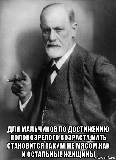  для мальчиков по достижению половозрелого возраста,мать становится таким же мясом,как и остальные женщины