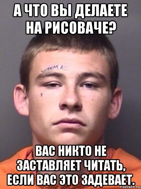 а что вы делаете на рисоваче? вас никто не заставляет читать, если вас это задевает., Мем George Coty Wayman Джордж Коти Уэйман