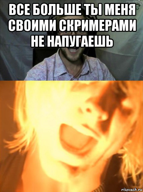 все больше ты меня своими скримерами не напугаешь 