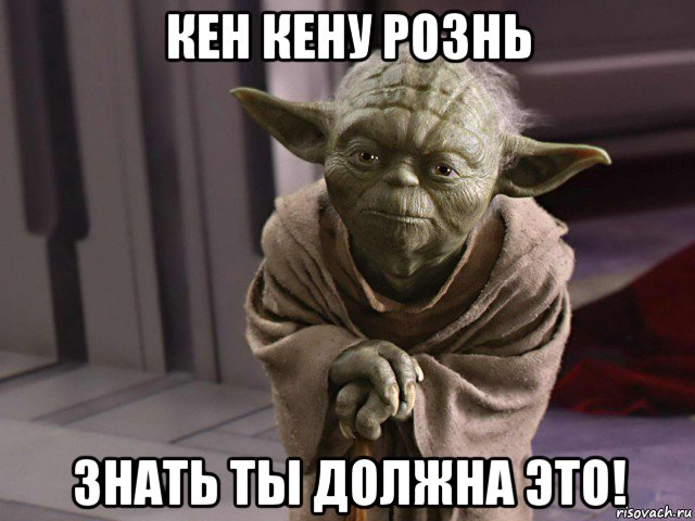кен кену рознь знать ты должна это!, Мем Магистр Йода