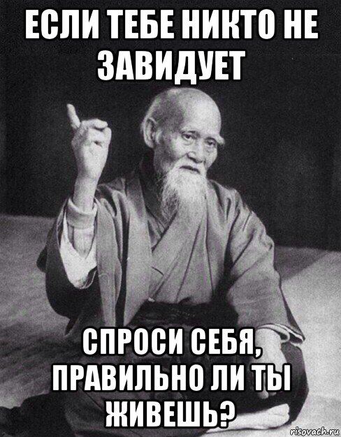 если тебе никто не завидует спроси себя, правильно ли ты живешь?, Мем Монах-мудрец (сэнсей)