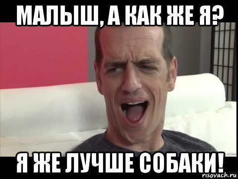 малыш, а как же я? я же лучше собаки!