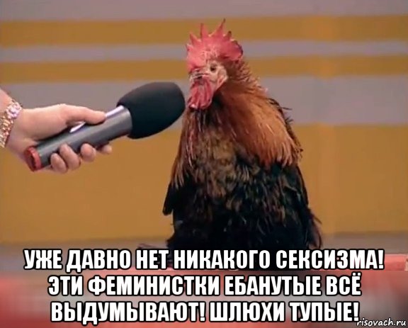  уже давно нет никакого сексизма! эти феминистки ебанутые всё выдумывают! шлюхи тупые!