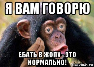 я вам говорю ебать в жопу - это нормально!, Мем Причём тут это