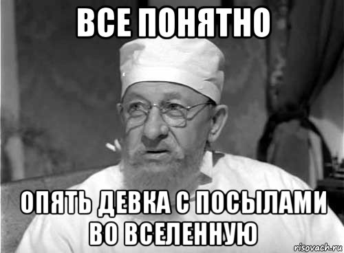 все понятно опять девка с посылами во вселенную, Мем Профессор Преображенский