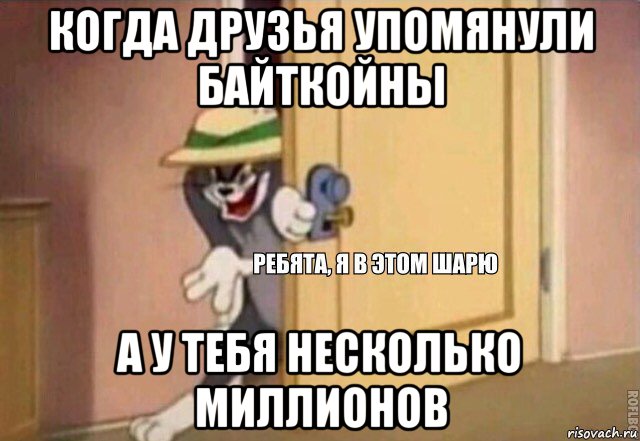 когда друзья упомянули байткойны а у тебя несколько миллионов, Мем    Ребята я в этом шарю