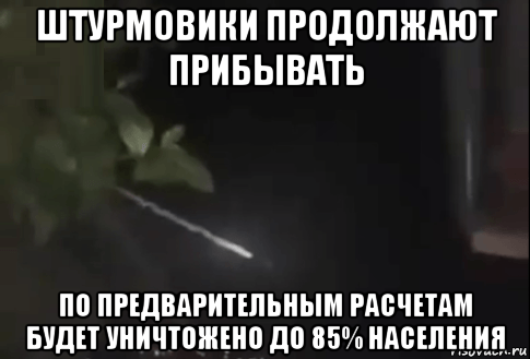 штурмовики продолжают прибывать по предварительным расчетам будет уничтожено до 85% населения, Мем Штурмовики